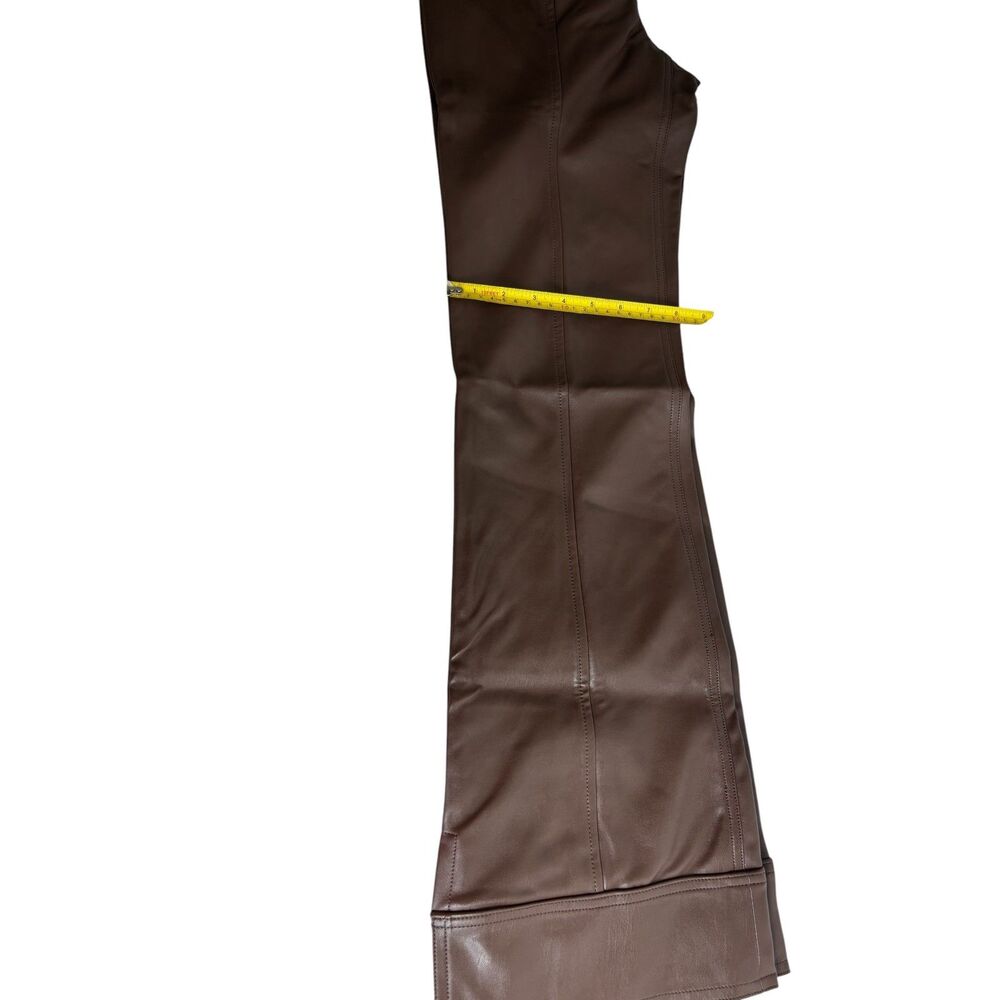 We The Free People Brown Coated Rubberized Straight Leg Pants Size 2XS NWT - Picture 6 of 6